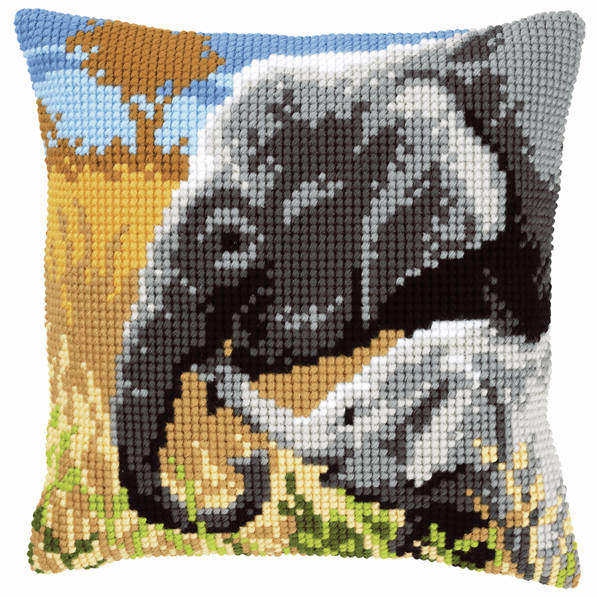 Elephants  - Vervaco Cushion Cross Stitch Kit PN-0146813