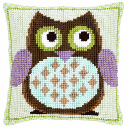 Mister Owl  - Vervaco Cushion Cross Stitch Kit PN-0147157