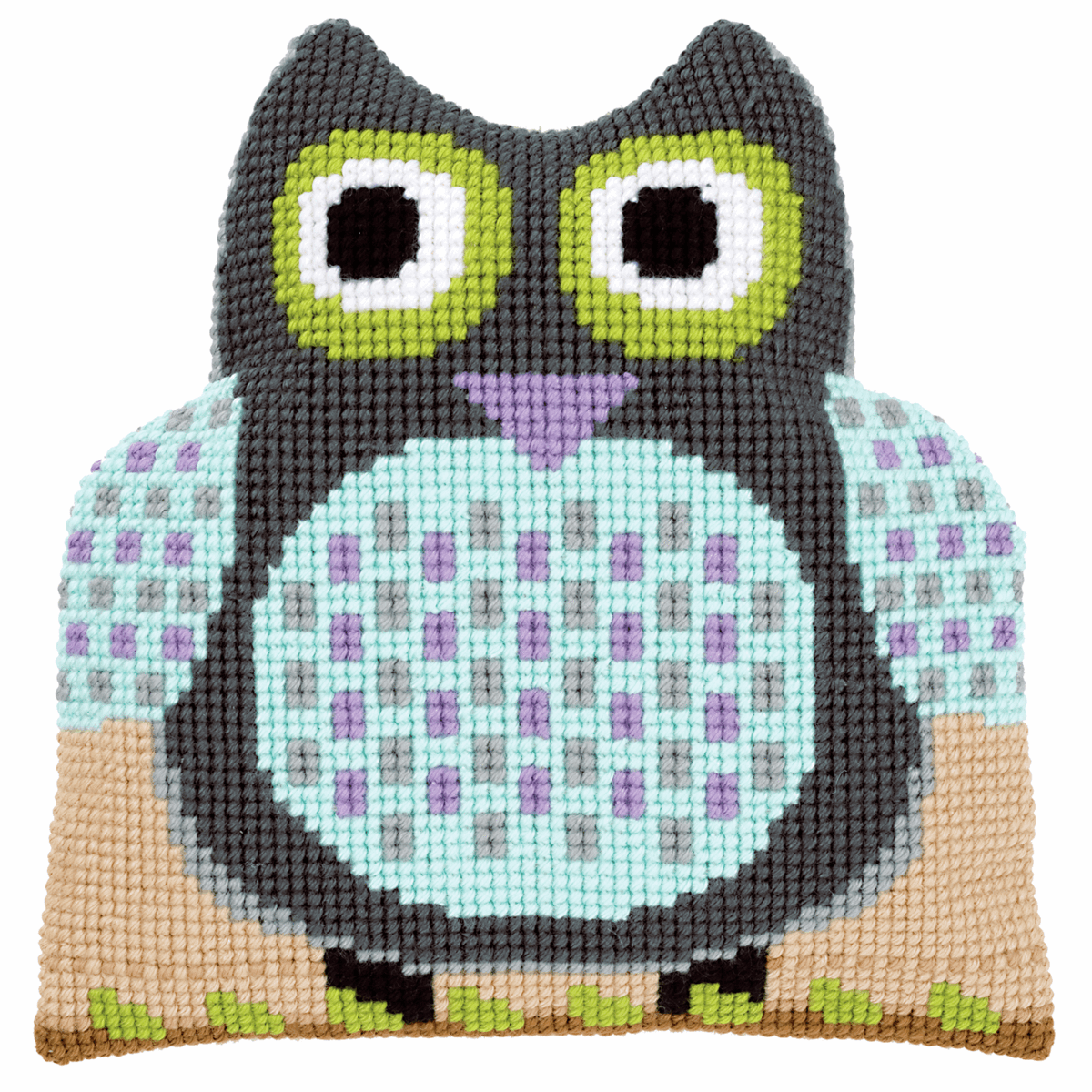 Shaped Owl  - Vervaco Cushion Cross Stitch Kit PN-0147502