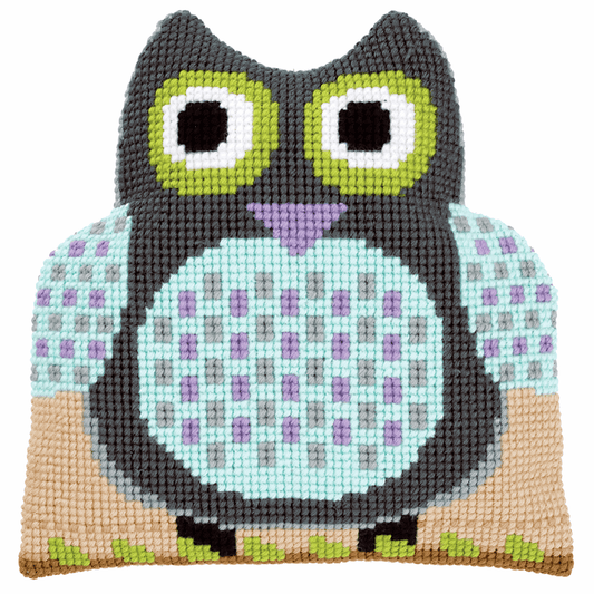 Shaped Owl  - Vervaco Cushion Cross Stitch Kit PN-0147502