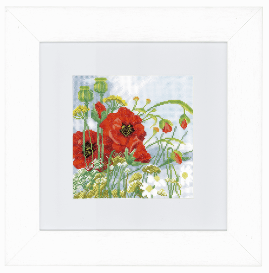 Poppies (Aida,W) - Lanarte Cross Stitch Kit PN-0147506