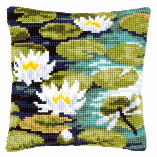 Water Lilies - Vervaco Cushion Cross Stitch Kit PN-0148217