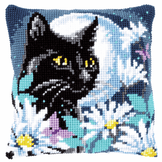 Cat in the Night - Vervaco Cushion Cross Stitch Kit PN-0148218