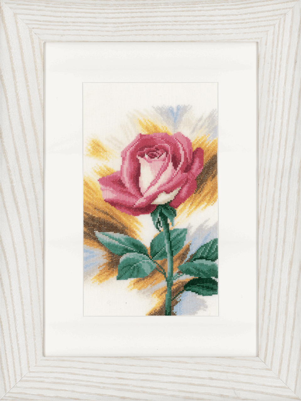 Shy Rose (Linen) - Lanarte Cross Stitch Kit PN-0148258