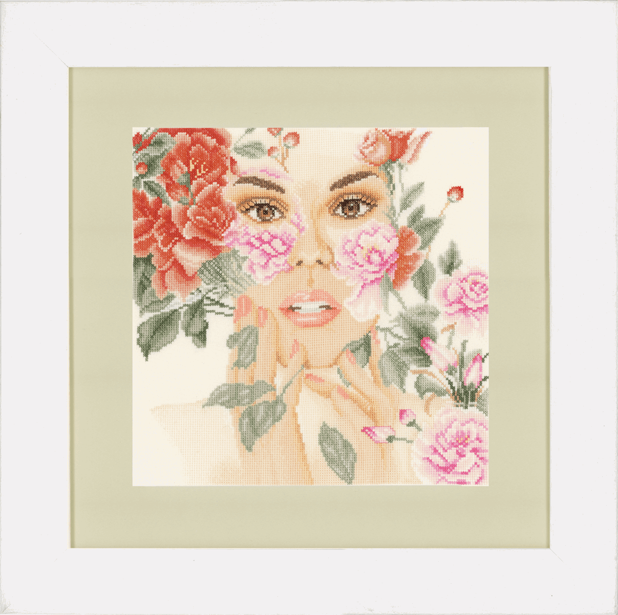 Flower Face (Evenweave) - Lanarte Cross Stitch Kit PN-0148512