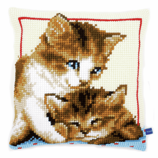 Playful Kittens - Vervaco Cushion Cross Stitch Kit PN-0149235