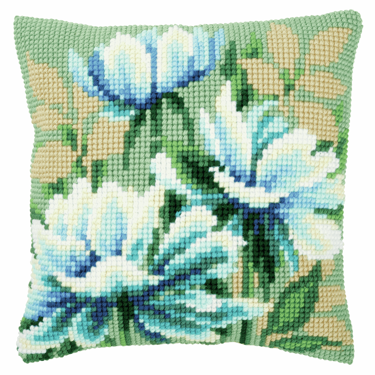 Japanese Anemones - Vervaco Cushion Cross Stitch Kit PN-0149290