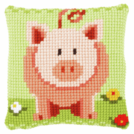 Little Piggy - Vervaco Cushion Cross Stitch Kit PN-0149494