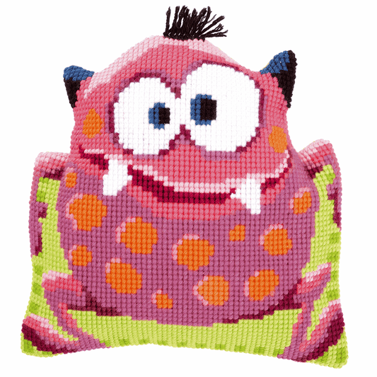 Pink Monster - Vervaco Cushion Cross Stitch Kit PN-0149885