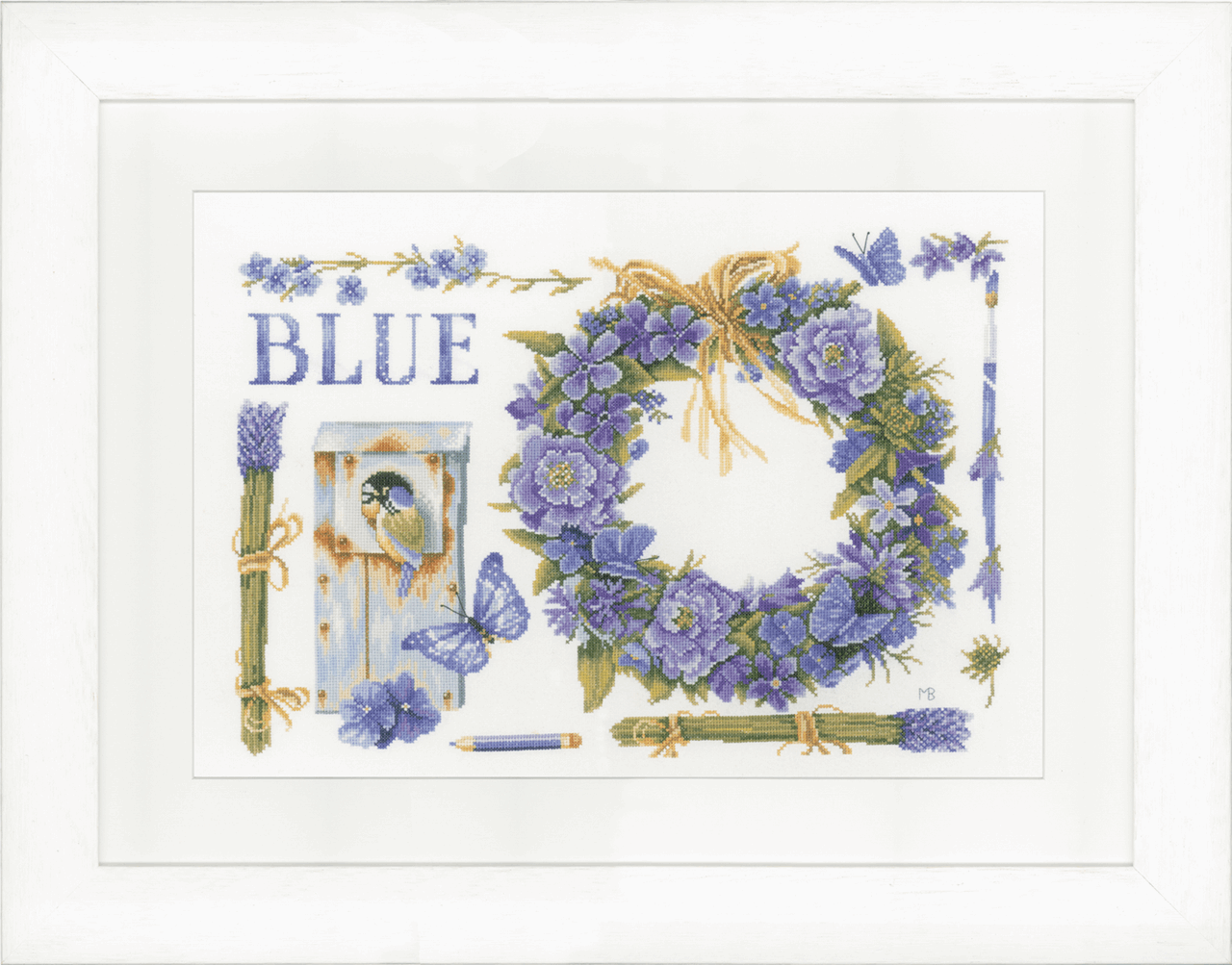 Lavender Wreath (Aida) - Lanarte Cross Stitch Kit PN-0149994