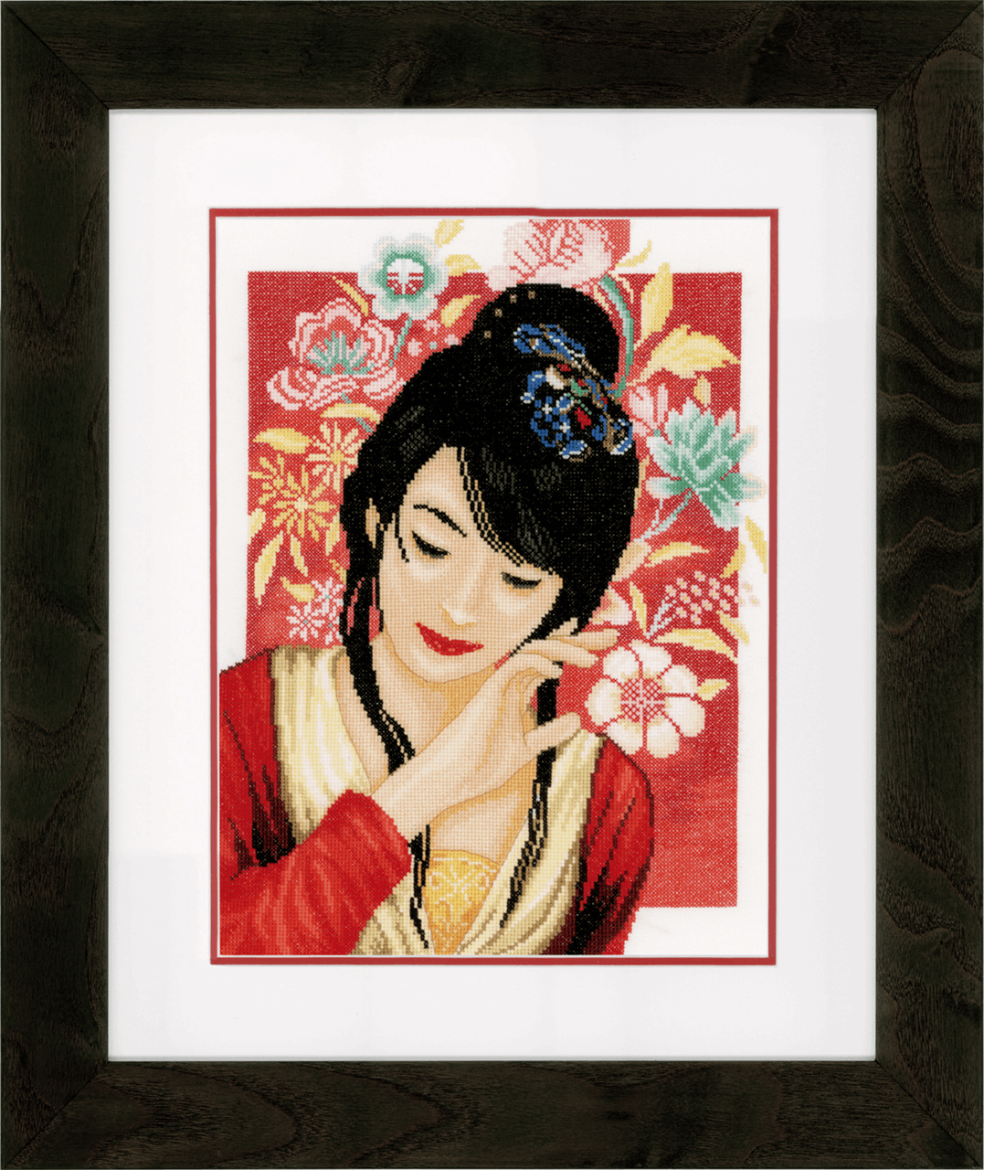 Asian Flower Girl (Evenweave) - Lanarte Cross Stitch Kit PN-0149999