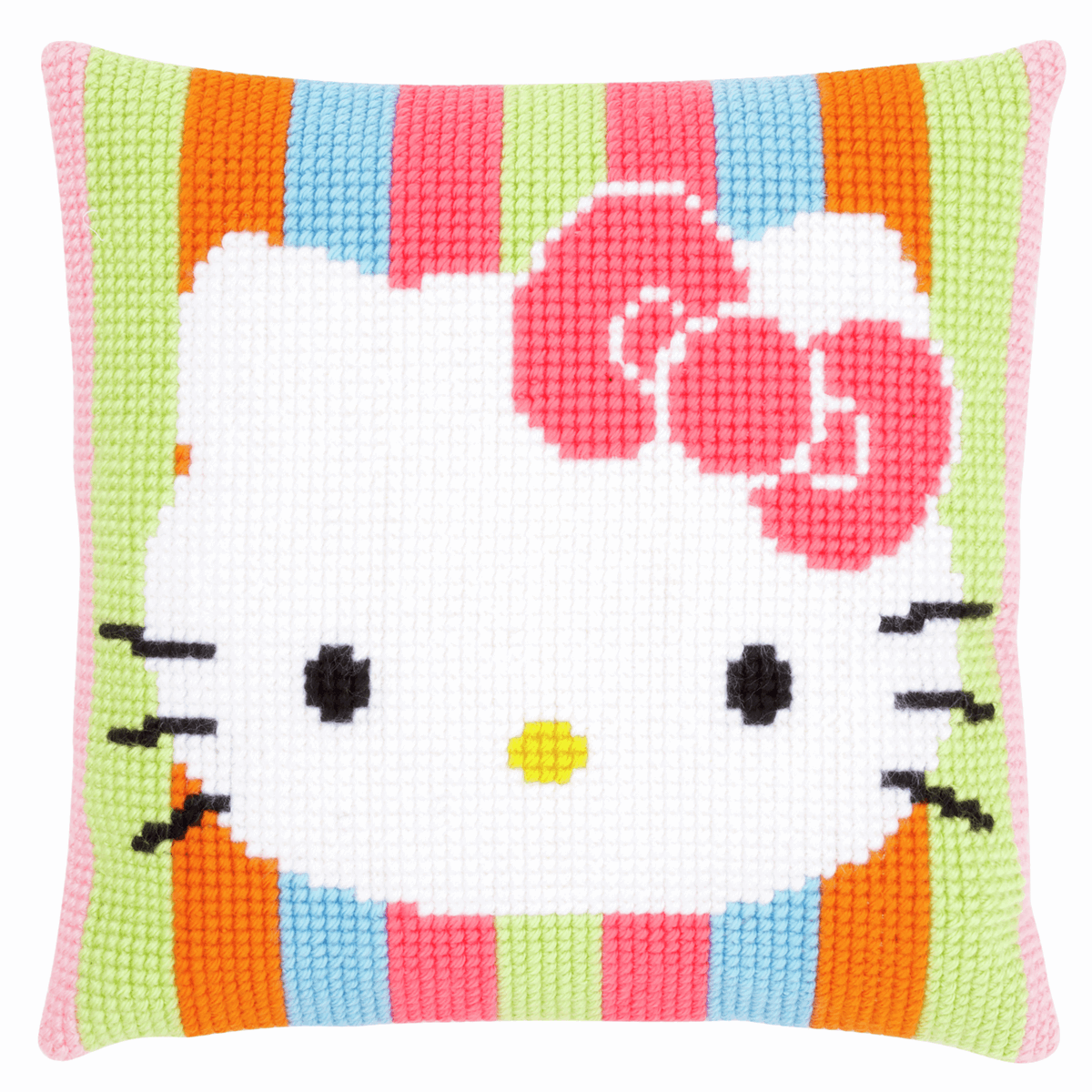 Hello Kitty: Striped - Vervaco Cushion Cross Stitch Kit PN-0153770