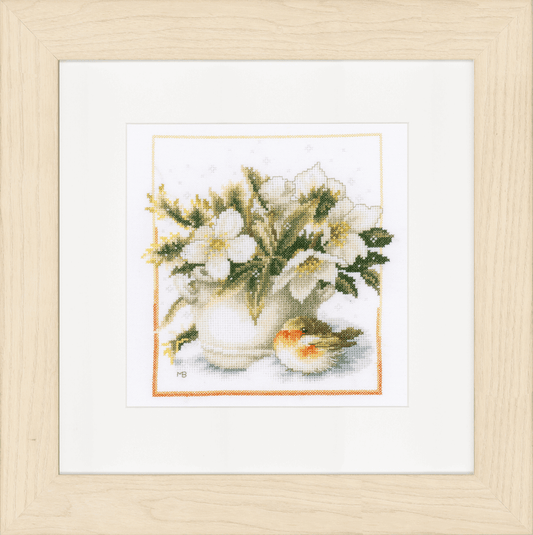 Sheltering Robin (Aida) - Lanarte Cross Stitch Kit PN-0154472