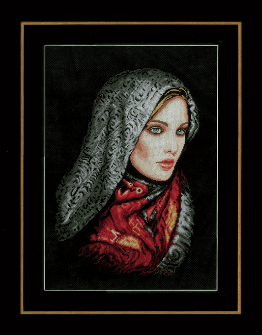 Woman In Veil (Aida) - Lanarte Cross Stitch Kit PN-0155033