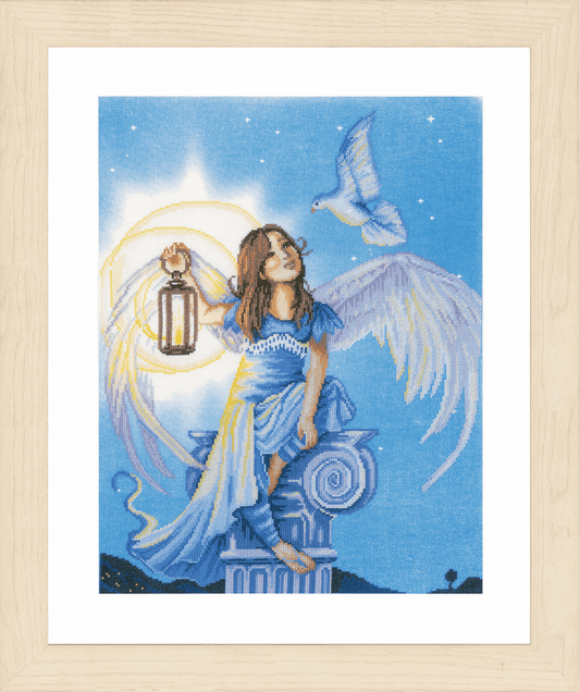 Angel in the Night - Lanarte Cross Stitch Kit PN-0157488