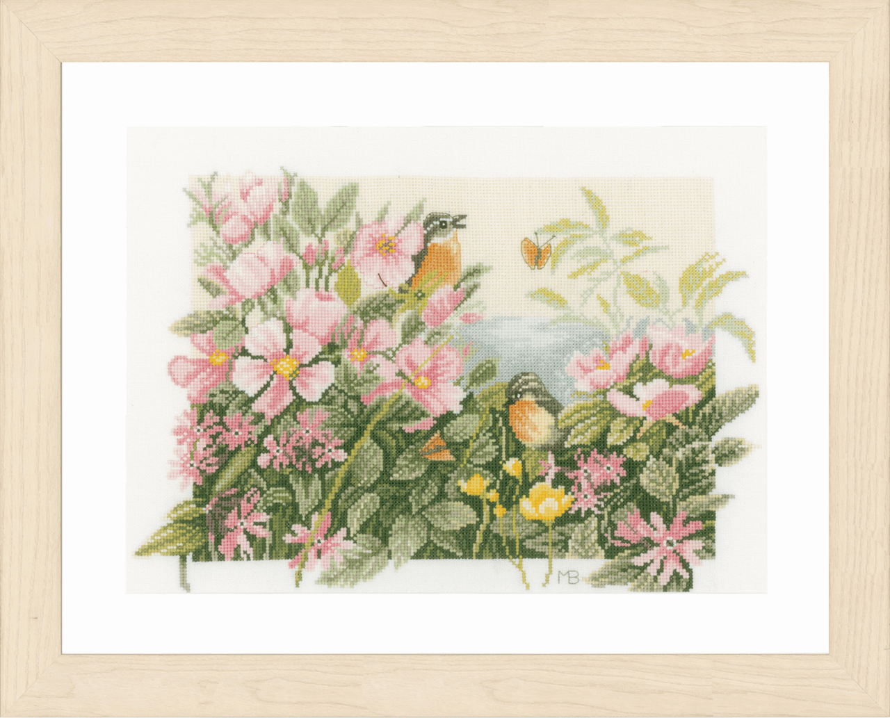 Birds & Roses - Lanarte Cross Stitch Kit PN-0157494