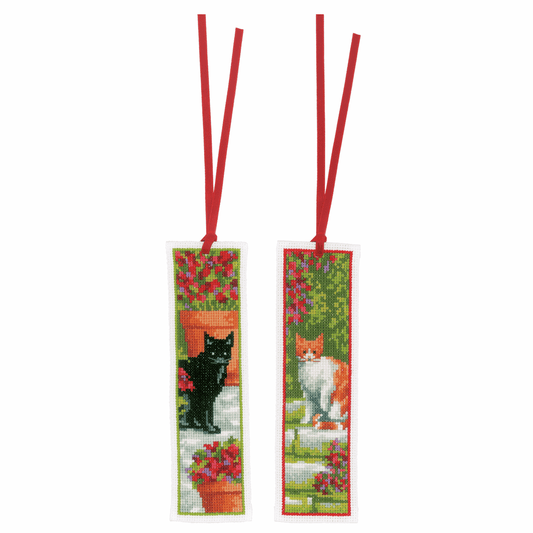 Cats Bookmark Set of Two -  Vervaco Counted Cross Stitch Kit PN-0183610