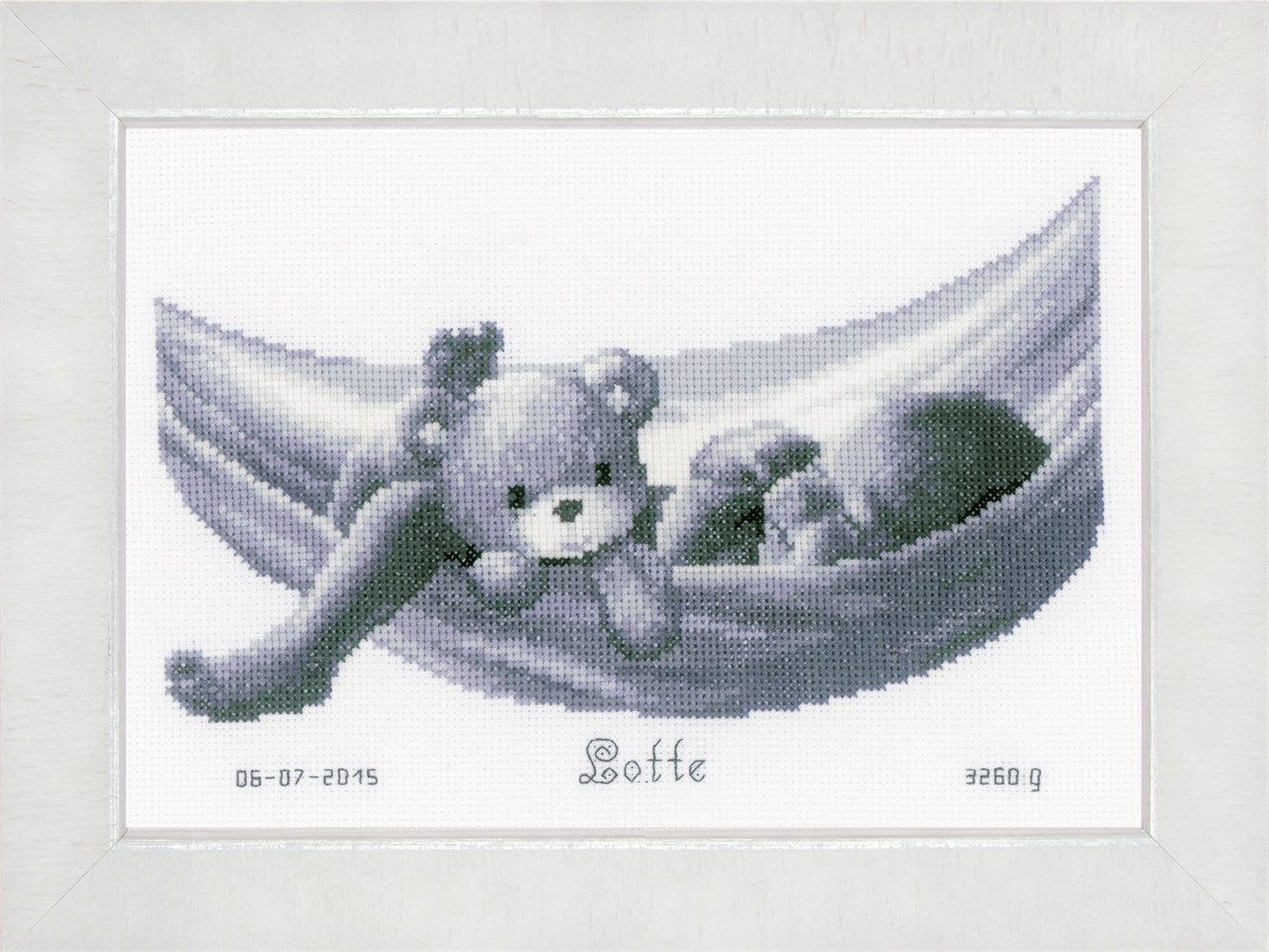 Baby in a Hammock - Birth Sampler -  Vervaco Counted Cross Stitch Kit PN-0150906