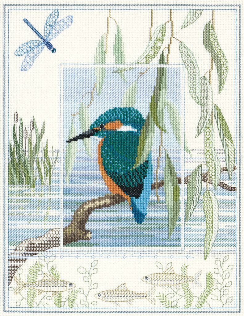 Wildlife - Kingfisher - Derwentwater Designs Cross Stitch Kit  DWWIL1