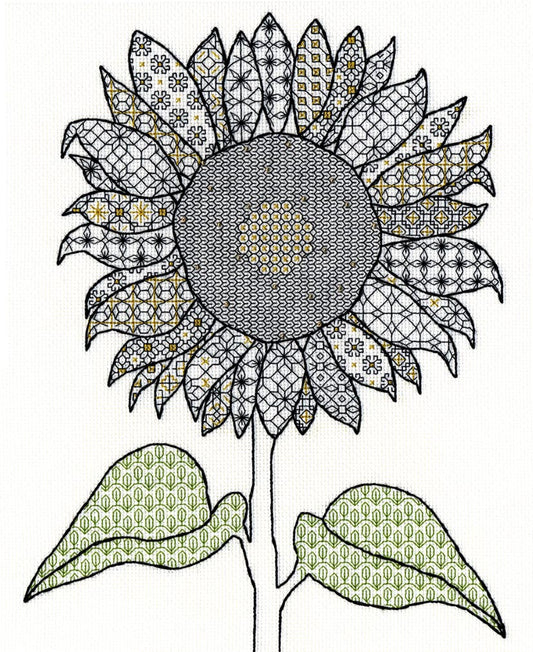 Blackwork Sunflower - Bothy Threads Cross Stitch Kit XBW1