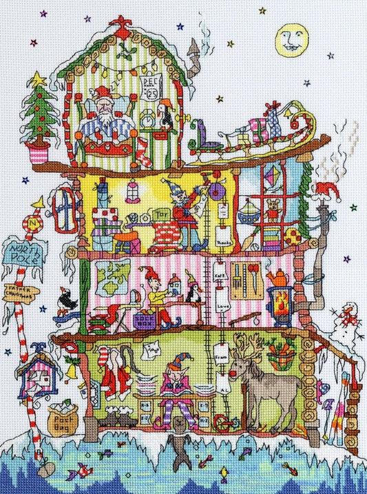 Cut Thru' North Pole House -Bothy Threads Christmas Cross Stitch Kit XCT17