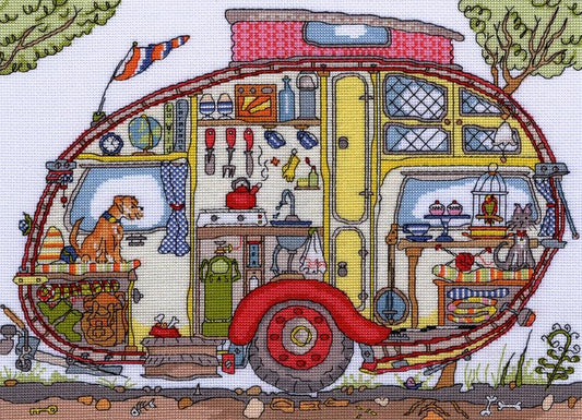 Cut Thru' Vintage Caravan -Bothy Threads Cross Stitch Kit XCT21