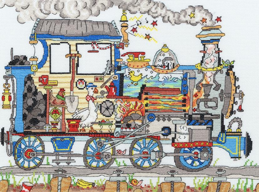 Cut Thru' Steam Train -Bothy Threads Cross Stitch Kit XCT24