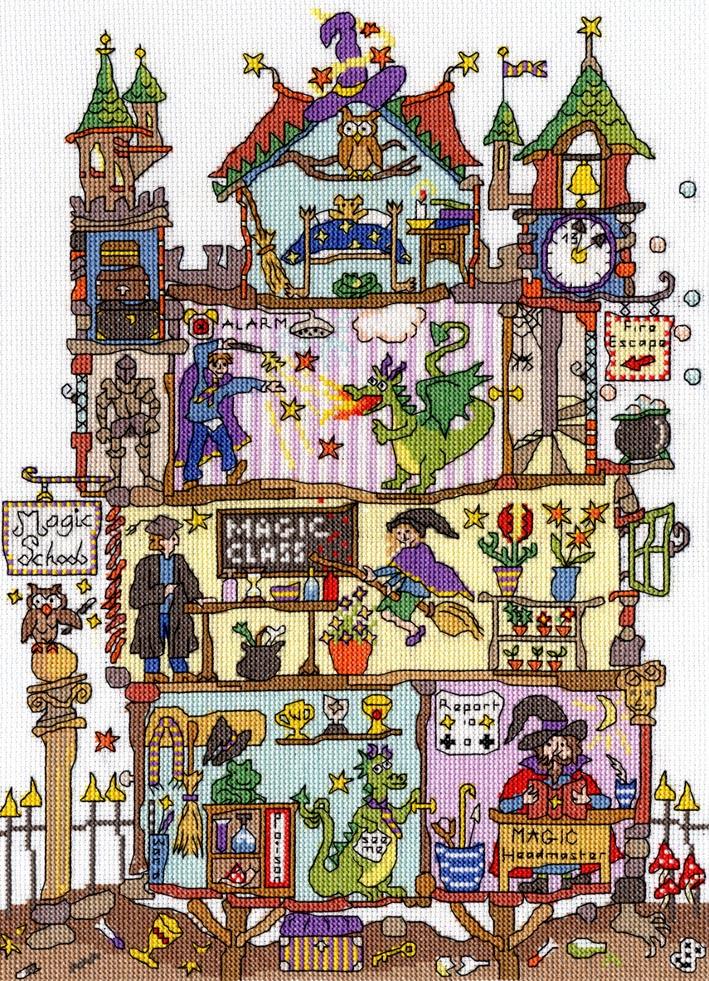 Cut Thru' Magic School -Bothy Threads Cross Stitch Kit XCT31