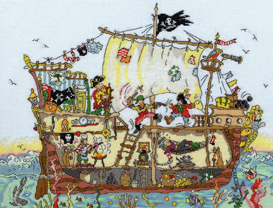 Cut Thru' Pirate Ship -Bothy Threads Cross Stitch Kit XCT7