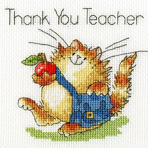 An Apple For Teacher - Greeting Card - Bothy Threads Cross Stitch Kit XGC13