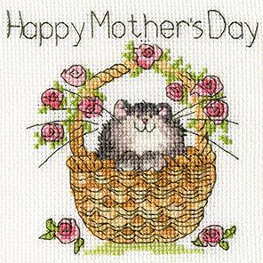 Basket Of Roses - Greeting Card - Bothy Threads Cross Stitch Kit XGC15