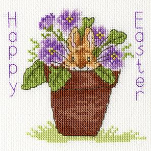 Easter Bunny - Greeting Card - Bothy Threads Cross Stitch Kit XGC19