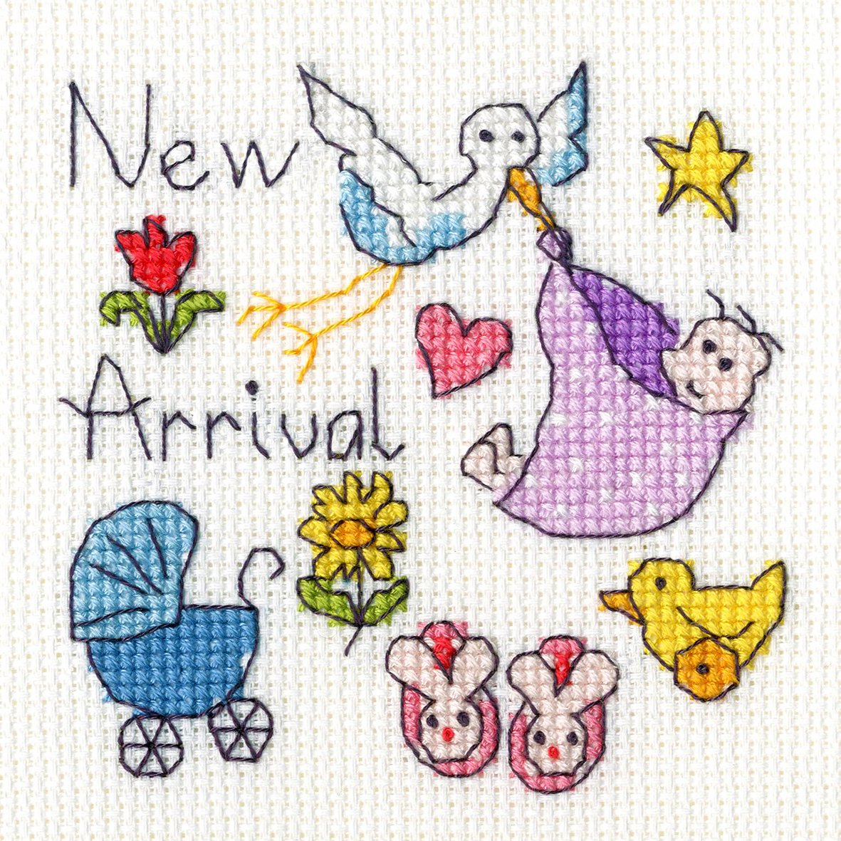 New Baby - Greeting Card - Bothy Threads Cross Stitch Kit XGC6