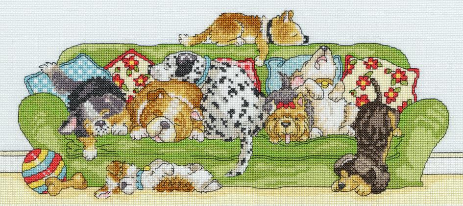 Lazy Dogs- Bothy Threads Cross Stitch Kit XGR2