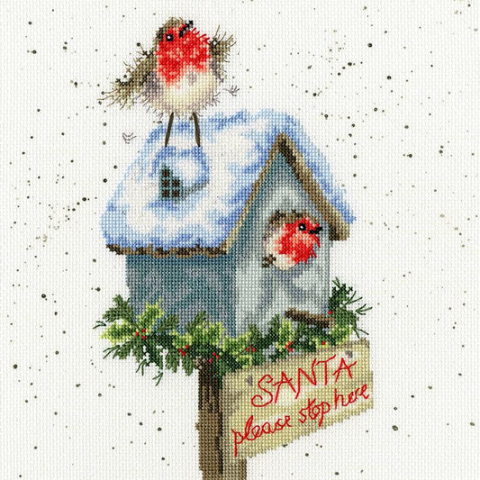 Santa Please Stop Here  - Bothy Threads Cross Stitch Kit XHD55