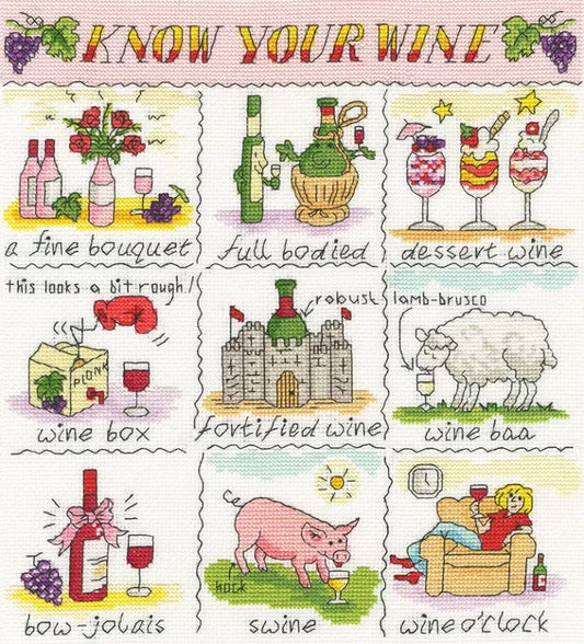 Know Your Wine - Bothy Threads Cross Stitch Kit XHS11