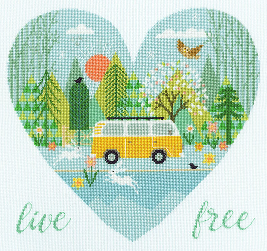 Live Free  - Bothy Threads Cross Stitch Kit XHY1