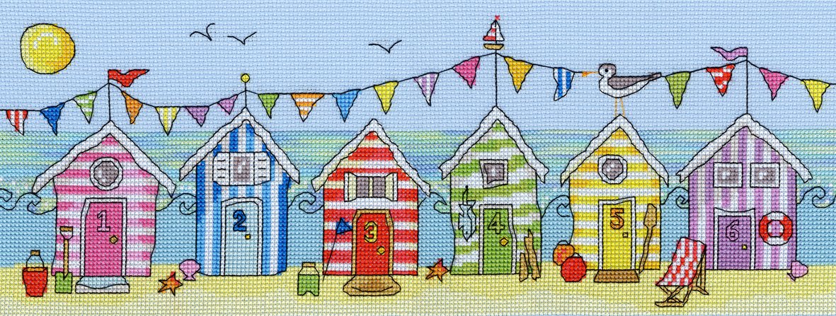 Beach Hut Fun  - Bothy Threads Cross Stitch Kit XJR19