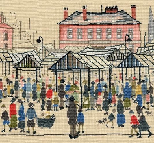 Market Scene - L.S. Lowry - Bothy Threads Cross Stitch Kit XLC15