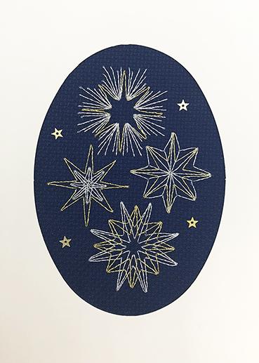 Christmas Card – Shining Stars - Bothy Threads Cross Stitch Kit XMAS27