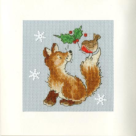 Christmas Card – Christmas Friends - Bothy Threads Cross Stitch Kit XMAS29