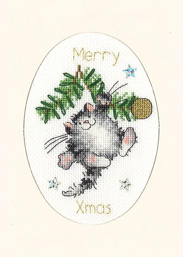 Christmas Card – Swing Into Xmas - Bothy Threads Cross Stitch Kit XMAS40