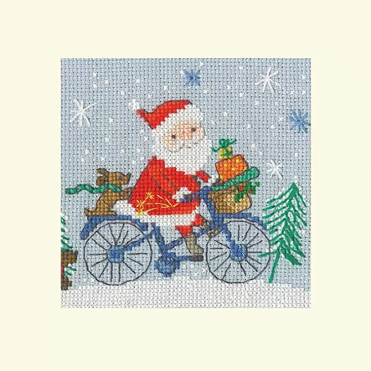 Christmas Card - Delivery By Bike - Bothy Threads Cross Stitch Kit XMAS51