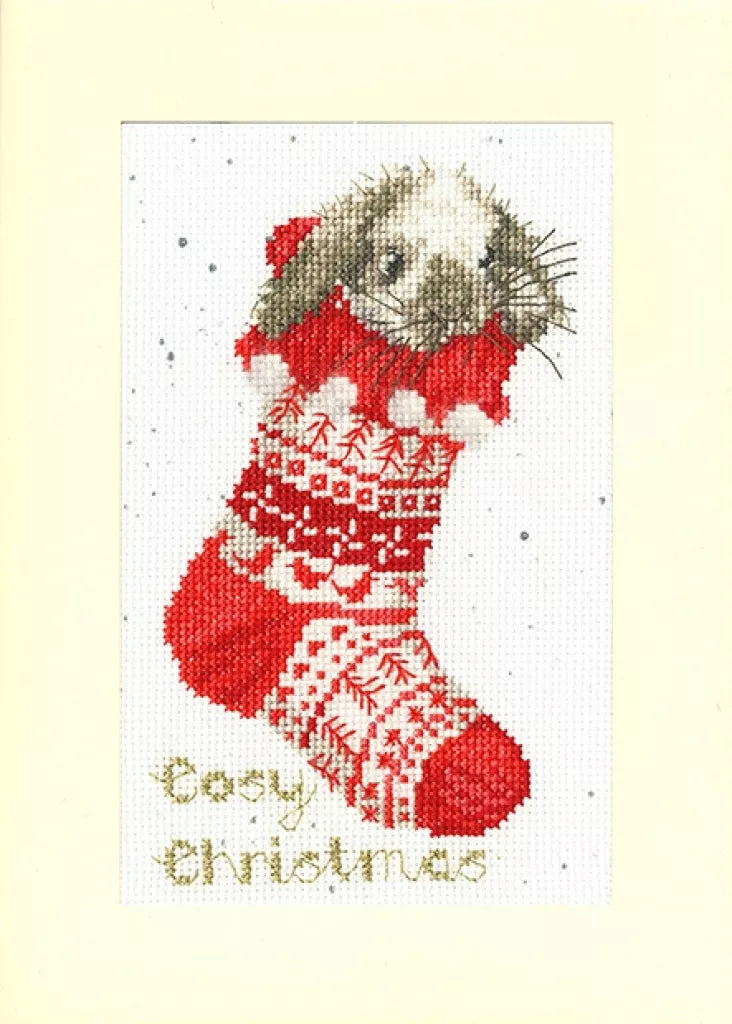 Christmas Card - Cosy Christmas - Bothy Threads Cross Stitch Kit XMAS57