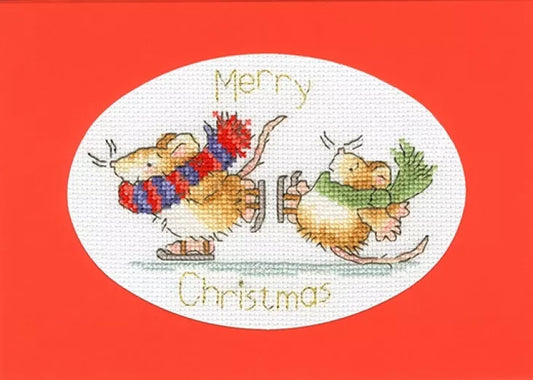 Christmas Card - Mice on Ice - Bothy Threads Cross Stitch Kit XMAS63