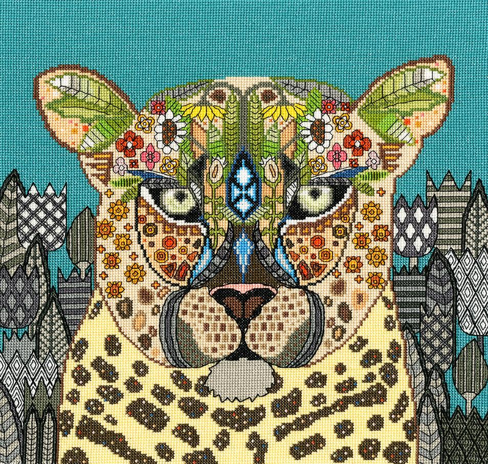 Jewelled Leopard - Bothy Threads Cross Stitch Kit XSTU2