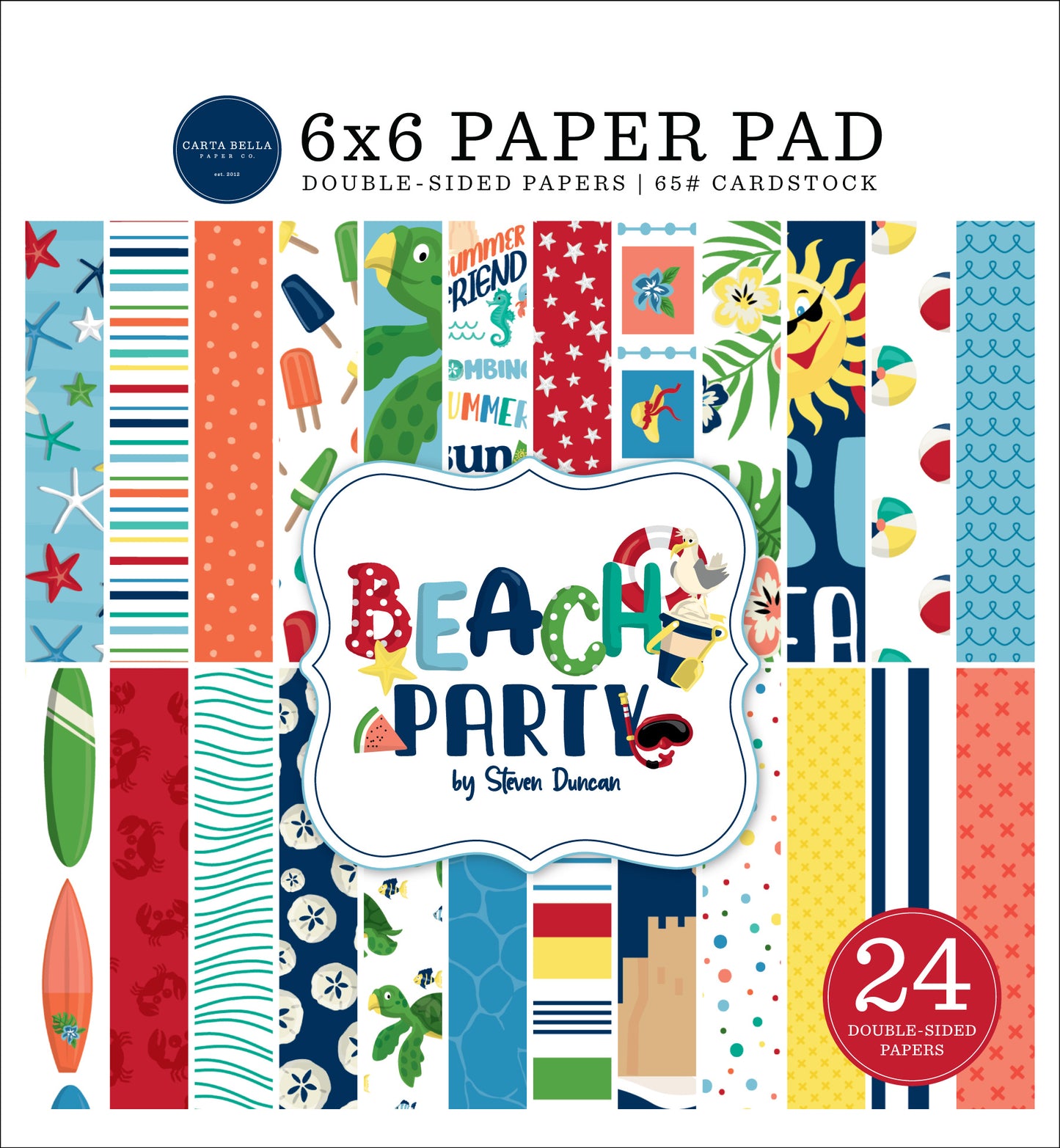 Carta Bella Beach Party 6x6 Inch Paper Pad (CBBE149023)