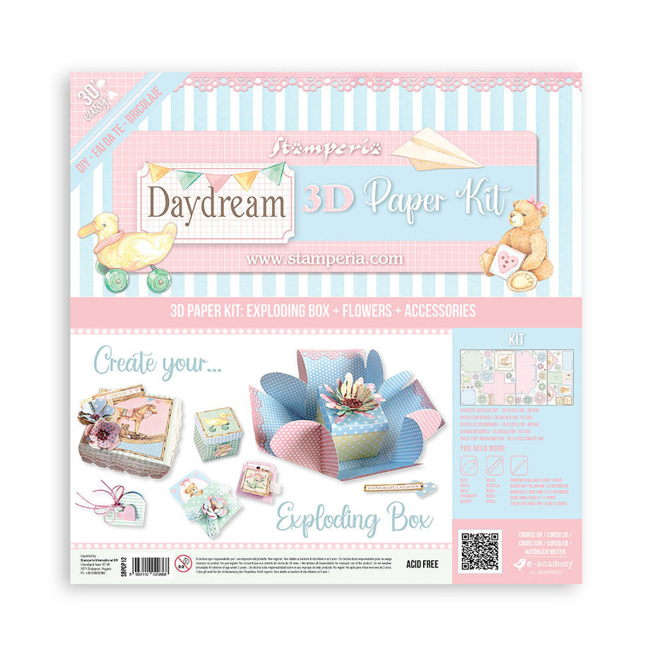 Stamperia 3D Paper Kit 12x12 Inch Daydream Exploding Box (SBPOP12)