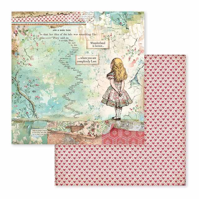 Stamperia Alice 12x12 Inch Paper Pack SBBL52