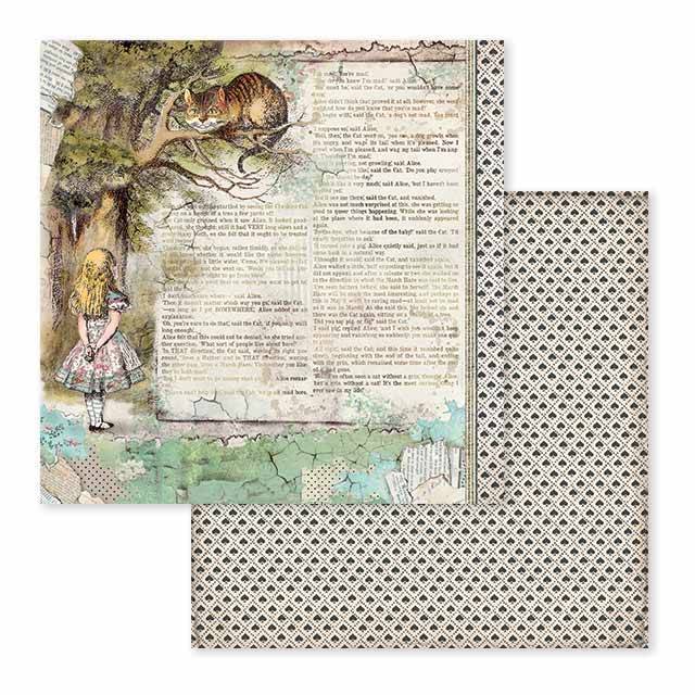 Stamperia Alice 12x12 Inch Paper Pack SBBL52